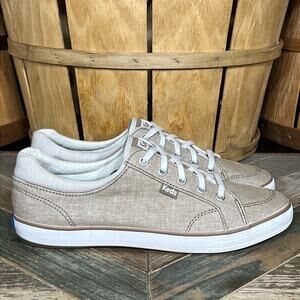 Keds Center 2 Beige Canvas Canvas Lace-Up Casual Comfort Sneakers Women Size 8.5
